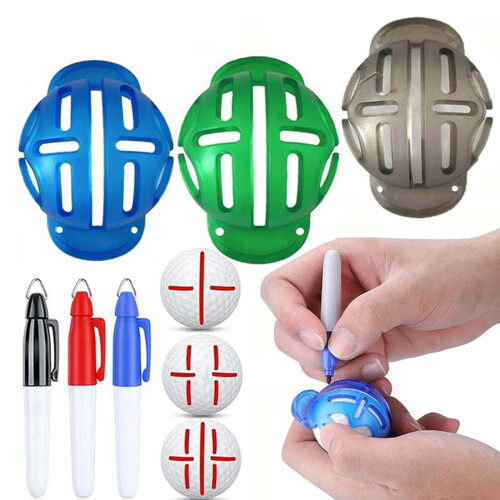 Golf Ball Putting Alignment Marking Tool Golf Ball Line-Blue 2