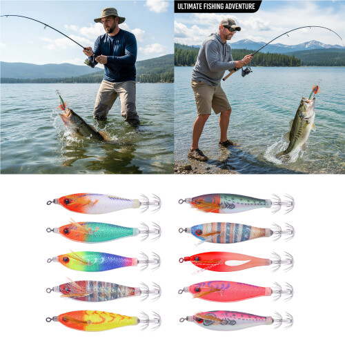 Fluorescent Squid Jig Cuttlefish Hook Glow Jig Saltwater-1 2