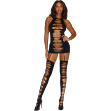 Womens Mini Dress with Integrated Garters