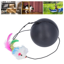 Interaktiver Katzenball Selbstrotierend Schwarz 500mAh