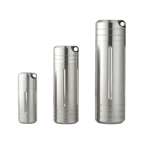 Edelstahl Pillen Box Tragbare Wasserdichte Medizin Box Fall-S 1