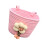 Soft Rope Woven Bicycles Basket Detachable Bikes Front-Pink 1