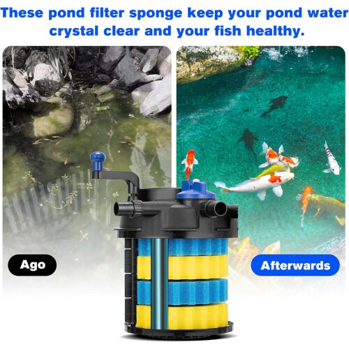 4Pcs Pressure Pond Filter Media Pad Replacement Sponge Filter 1