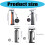 Fahrrad-Standpumpe mit Manometer,-Kurzes Schwarz 3