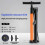 Fahrrad-Standpumpe mit Manometer,-Kurzes Schwarz 4