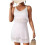Breathable Polyester Swim Wear Suitable for Seasides-White L 1