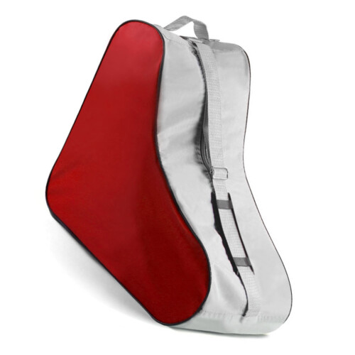 Compact Foldable Ice Skate Backpack With Adjustable-Red