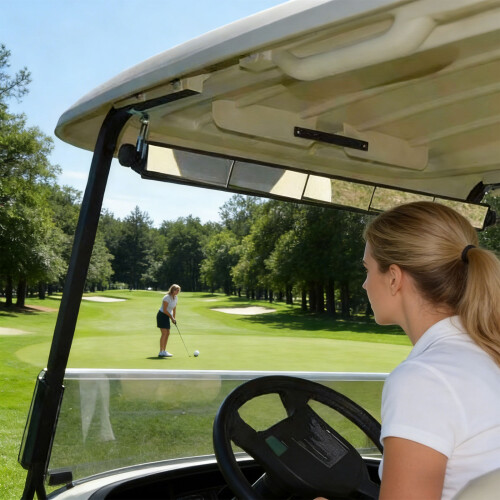 Quick Install 4 Panel Rear View Mirror For Golf Carts And 1