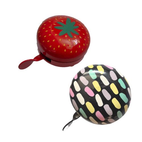 Compacts Waterproofed Bicycles Bells With-Color dots on black 2