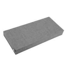 Caja para gafas de lino con 6 compartimentos, gris, 38x17x4 cm