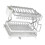 Double Layer Dish Drying Rack For Kitchen-Milky white 1