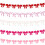 5 Sets 3 Meter lange Wimpelkette mit Schleife,-Silberglitzer 2