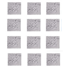 12Pcs Stretchy Headscarf Face Cover Headpiece With-Light Grey