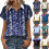 Women's Button-Down Shirts, Short Sleeve, V-Neck,-Yellow M 2