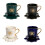 Turkish Evils Eye Ceramic Cup and Saucer Set for Tea-Black 2