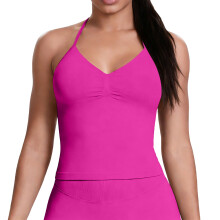 Women’s Longline Strappy Sports Bra-Dragon fruit color XL