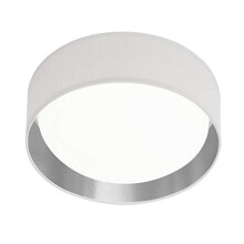 Searchlight 9371-50WSI Gianna Flush Ceiling Light in White and Silver - Dia: 500mm