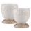 Ceramic Egg Cups 4pcs Cream Hand Painted Hard Soft Boiled Egg Holders Breakfast 5