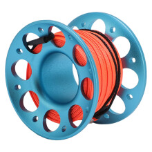 Seilrolle 15m Kabel, Luftfahrt-Aluminium, blauer Haken