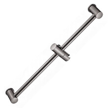 Modern Steel Shower Rod Adjustable Slide-Round rod gray