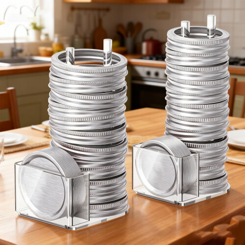 Space Saving Acrylic Mason Jar Lid Holder for Organized-B 2