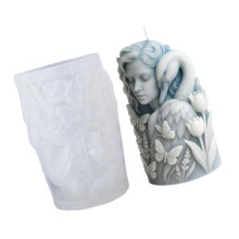 Moule à bougie en Silicone pour décoration de noël, fille Cygnus