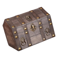 Rustics Wood Storage Box Featuring Lock Clasp-distressed gray