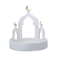 Goud witte moskee toren display ornament islamitische-2