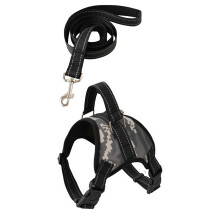 Adjustable Harness with Rope For Dog Strength Ergonomic-Gray L