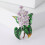 Hydrangea Flower Brooch Featuring Enamel Finish Ideal-yellow 7