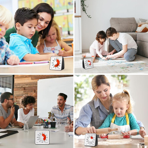 Accuracy Timing Device Quiet 60 Minutes Visual Timer-Black 2