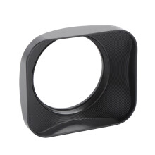 Schwarze Aluminium-Objektivhaube 43 mm/1,69 Zoll mit Kappe
