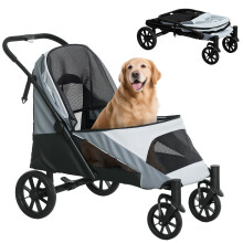 Carrito para Perro Gris 124 x 67 x 100 cm