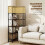 Homcom HOMCOM L-Shaped Bookshelf, 5-Tier Bookcase with Metal Frame, Rustic Brown 3