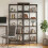 Homcom HOMCOM L-Shaped Bookshelf, 5-Tier Bookcase with Metal Frame, Rustic Brown 8