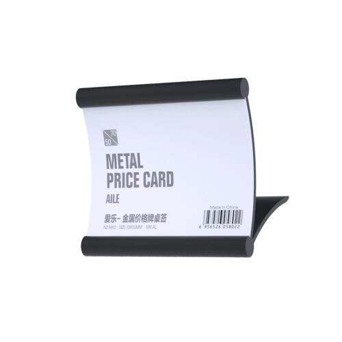 Aluminum Desktop Card Holders Business Table Display-Black