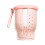 Leak Proof Fruit Storage Cup With Silicone Handle and Fork-Pink 1