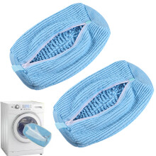 2 pcs Laundry Shoe Bags compatible Washing Machine and Dryer, Reusable Shoe Bag compatible Cleaning_blue_Surprise Gift