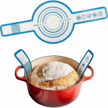 Silicone Baking Mat compatible Dutch Oven, Silicone Bread Lifter with Long Handles, Reusable Baking Accessories compatible Sourdough Bread_blue_Surpr