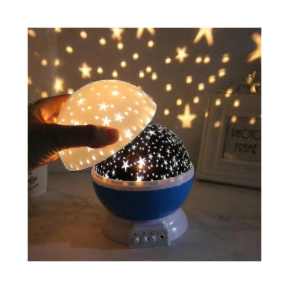 Galaxy Projector Starry Sky Rotating Led Night Planetarium Kids Bedroom Star Night S Moon Children Gift Lamp_black_surprise Gift Light 6902344868282