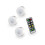 3 pcs LED Wireless Lights with Remote Control compatible Cabinet, Display Case, Wardrobe_White light_Surprise Gift 2