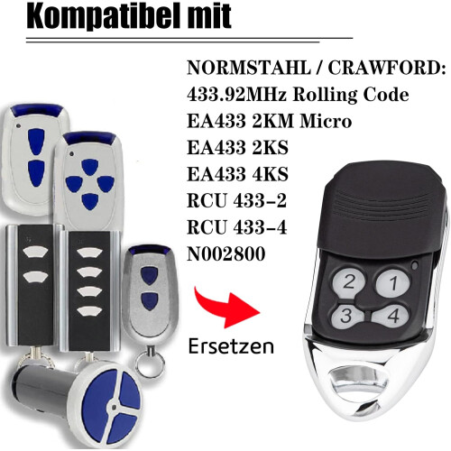 Crawcompatibled EA433 2KS/4KS Hand Transmitter - 2-pack - 433.92MHz Scroll Code Remote Control_Surprise Gift 1