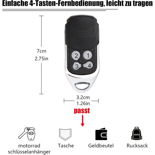 Crawcompatibled EA433 2KS/4KS Hand Transmitter - 2-pack - 433.92MHz Scroll Code Remote Control_Surprise Gift 2