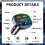 Trasmettitore FM Bluetooth per auto, accessori per auto Bluetooth 5.0, vivavoce Bluetooth per auto, adattatore musicale Bluetooth per auto, 2 USB + T 4