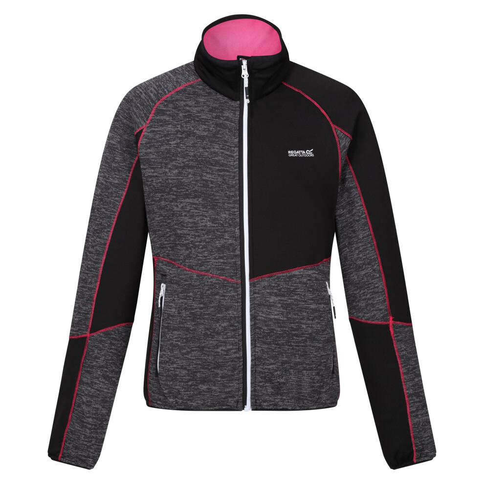 Regatta (10 Uk, Seal Grey/Black) Womens/Ladies Lindalla Vii Marl Full Zip Fleece Jacket