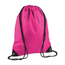 (One Size, Fuchsia) Bagbase Premium Drawstring Bag