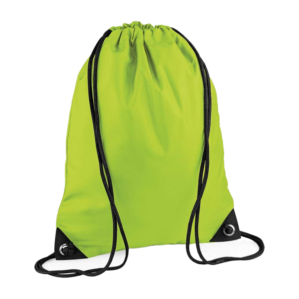 Bagbase (One Size, Lime) Premium Drawstring Bag Multicoloured