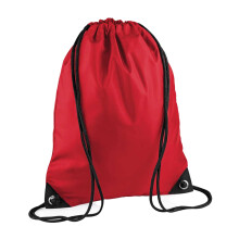 (One Size, Classic Red) Bagbase Premium Drawstring Bag