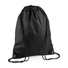 (One Size, Black) Bagbase Premium Drawstring Bag