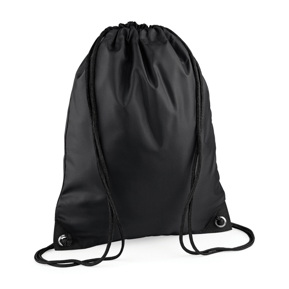 Bagbase (One Size, ) Premium Drawstring Bag Black